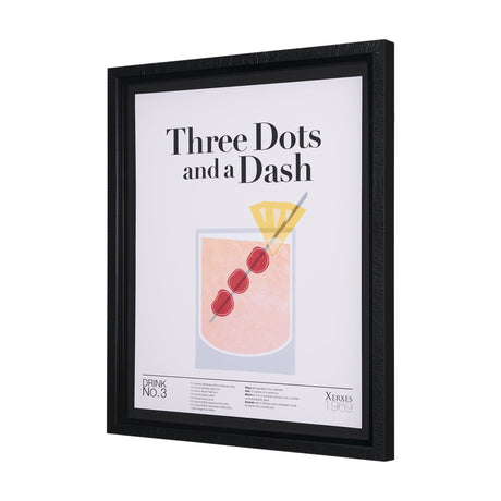 Three Dots and a Dash by Mercana Studio a Hand Embellished Textured Framed Art Print under Glass by Mercana at Eve Furniture