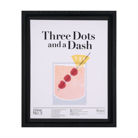 Three Dots and a Dash by Mercana Studio a Hand Embellished Textured Framed Art Print under Glass by Mercana at Eve Furniture