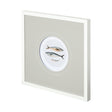 Three Fish I by Emma Scarvey a Hand Embellished Textured Framed Art Print Matted under Glass by Mercana at Eve Furniture