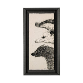 Three is a Crowd I by Mercana Studio a Hand Embellished Textured Framed Art Print Matted under Glass by Mercana at Eve Furniture