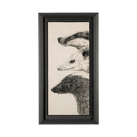 Three is a Crowd I by Mercana Studio a Hand Embellished Textured Framed Art Print Matted under Glass by Mercana at Eve Furniture