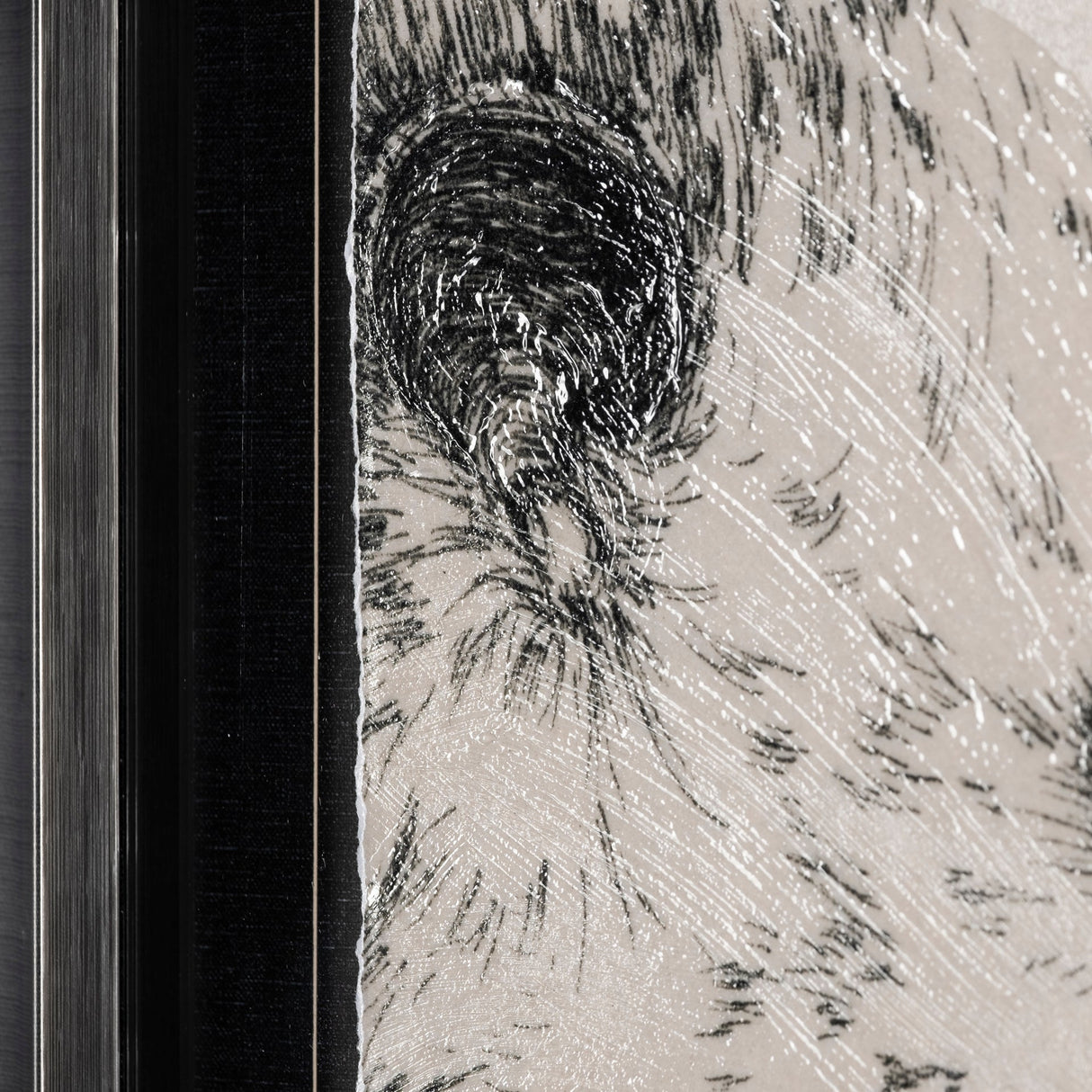 Three is a Crowd II by Mercana Studio Hand Embellished Textured Framed Art Print Matted under Glass by Mercana at Eve Furniture