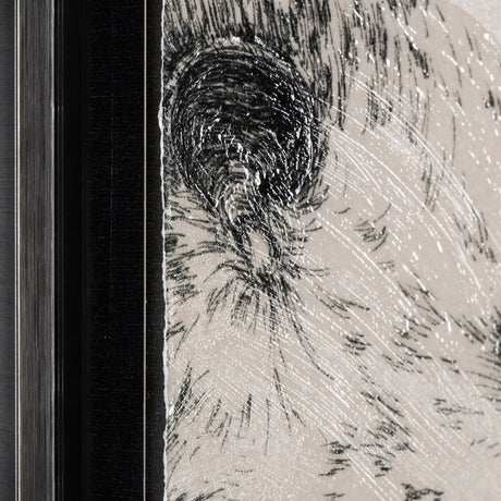 Three is a Crowd II by Mercana Studio Hand Embellished Textured Framed Art Print Matted under Glass by Mercana at Eve Furniture
