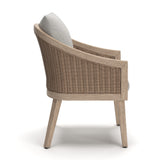 Thunder Trails Light Gray/Beige Outdoor Arm Chair, Set of 2 by Ashley at Eve Furniture