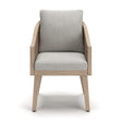 Thunder Trails Light Gray/Beige Outdoor Arm Chair, Set of 2 by Ashley at Eve Furniture