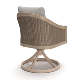 Thunder Trails Light Gray/Beige Outdoor Swivel Chair, Set of 2 by Ashley at Eve Furniture