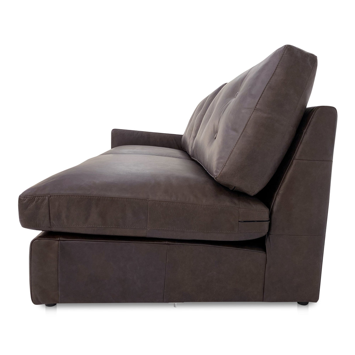 Thurlow Espresso Brown Leather Left Arm Facing Sofa by MOES at Eve Furniture