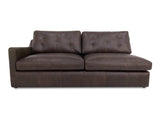 Thurlow Espresso Brown Leather Left Arm Facing Sofa by MOES at Eve Furniture