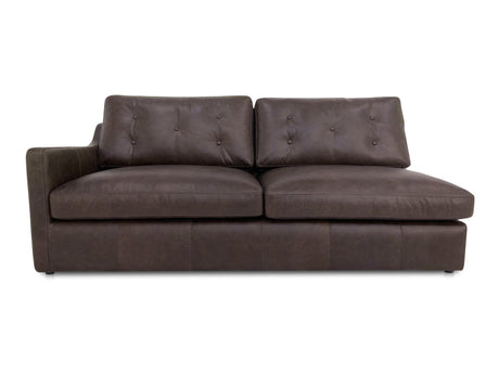 Thurlow Espresso Brown Leather Left Arm Facing Sofa by MOES at Eve Furniture