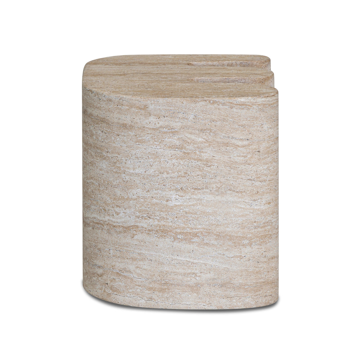 Thyme Faux Travertine Indoor/Outdoor Concrete Side Table by TOV Furniture at Eve Furniture