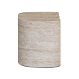 Thyme Faux Travertine Indoor/Outdoor Concrete Side Table by TOV Furniture at Eve Furniture