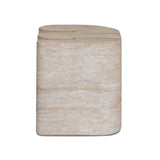 Thyme Faux Travertine Indoor/Outdoor Concrete Side Table by TOV Furniture at Eve Furniture