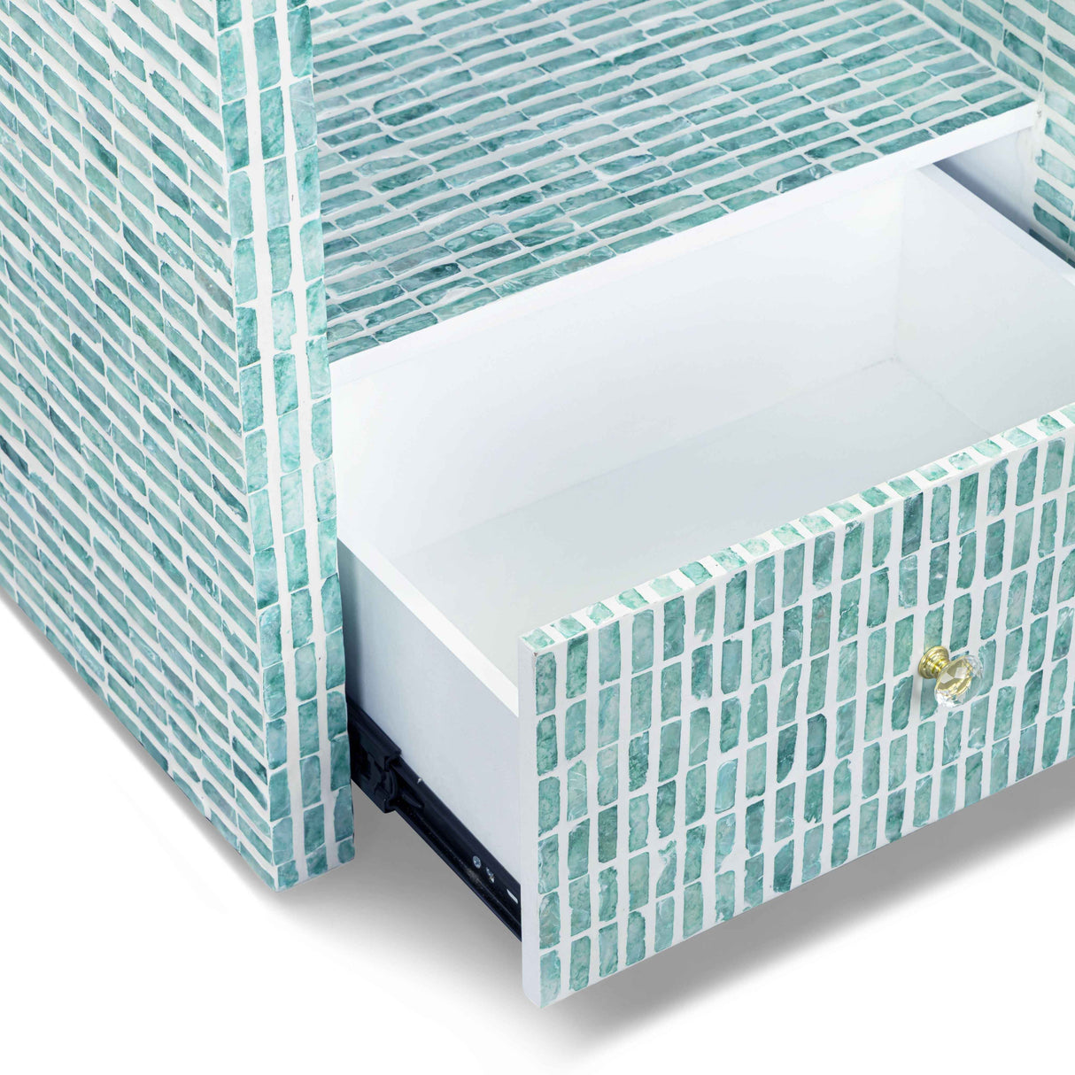 Tia 20" Mother of Pearl Nightstand by TOV Furniture at Eve Furniture