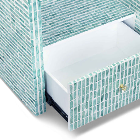 Tia 20" Mother of Pearl Nightstand by TOV Furniture at Eve Furniture