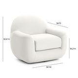 Tiago Performance Velvet Swivel Accent Chair by TOV Furniture at Eve Furniture