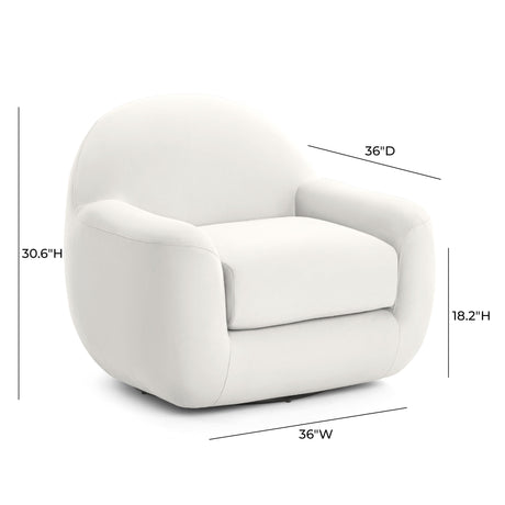 Tiago Performance Velvet Swivel Accent Chair by TOV Furniture at Eve Furniture