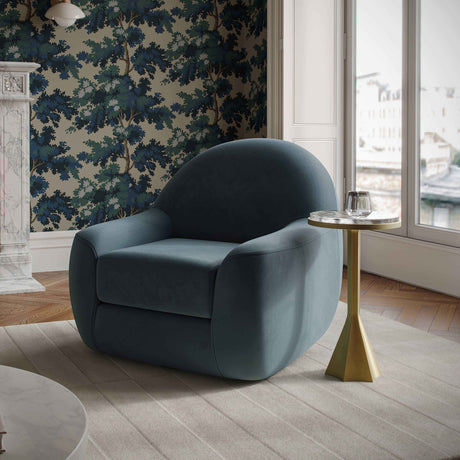 Tiago Performance Velvet Swivel Accent Chair by TOV Furniture at Eve Furniture