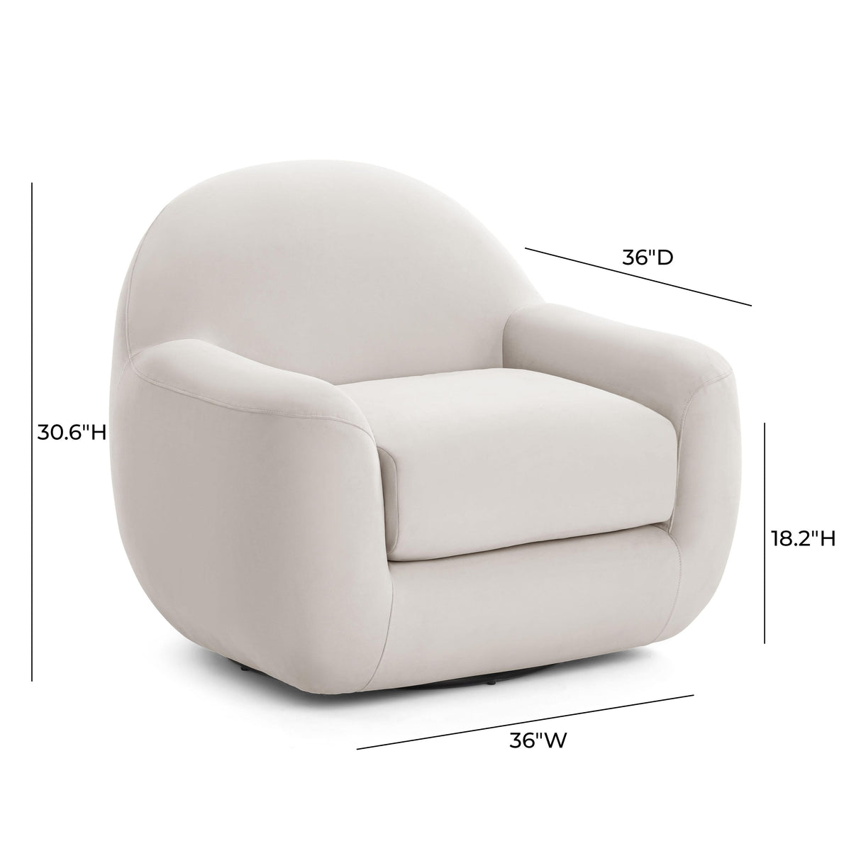 Tiago Velvet Swivel Chair by TOV Furniture at Eve Furniture