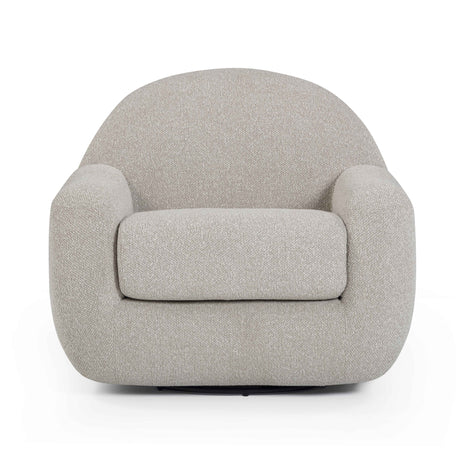 Tiago Warm Grey Boucle Swivel Chair by TOV Furniture at Eve Furniture