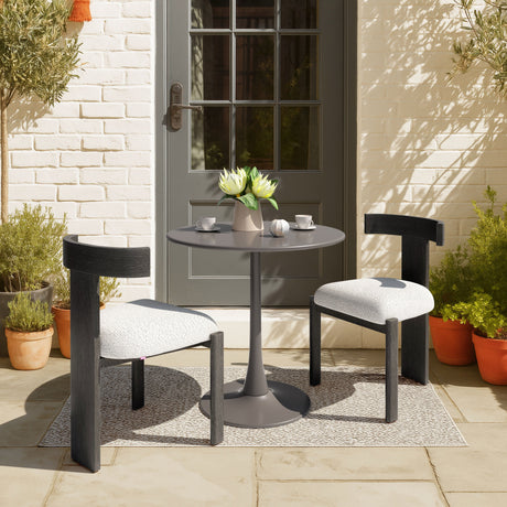 Tiana Black & Beige Outdoor Dining Chair by Zuomod at Eve Furniture