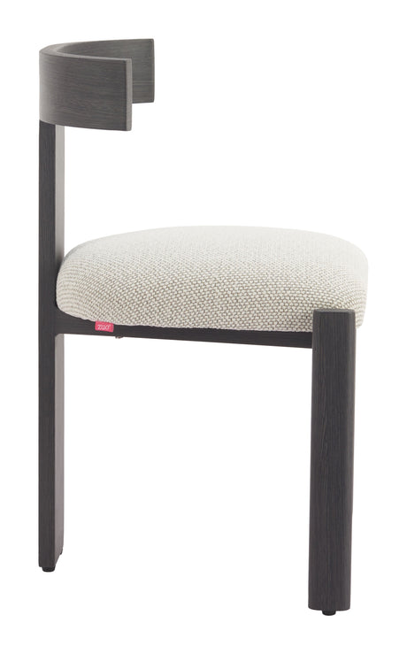 Tiana Black & Beige Outdoor Dining Chair by Zuomod at Eve Furniture