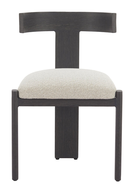 Tiana Black & Beige Outdoor Dining Chair by Zuomod at Eve Furniture