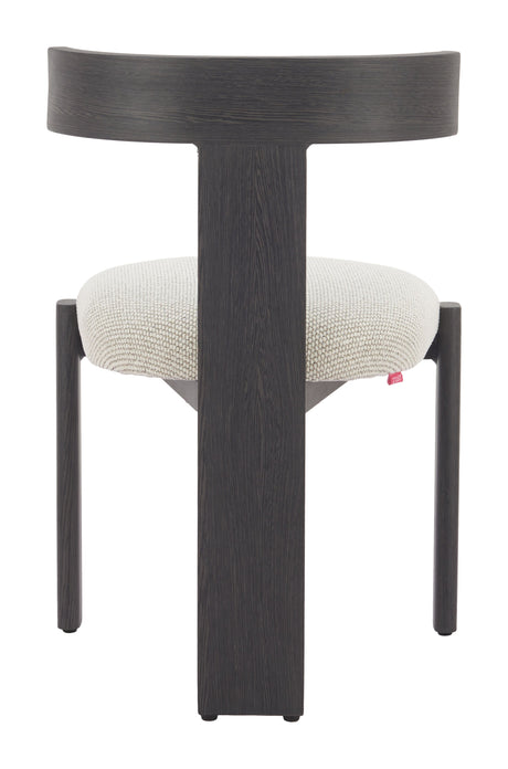 Tiana Black & Beige Outdoor Dining Chair by Zuomod at Eve Furniture