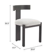Tiana Black & Beige Outdoor Dining Chair by Zuomod at Eve Furniture
