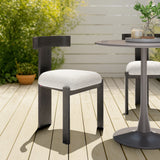 Tiana Black & Beige Outdoor Dining Chair by Zuomod at Eve Furniture