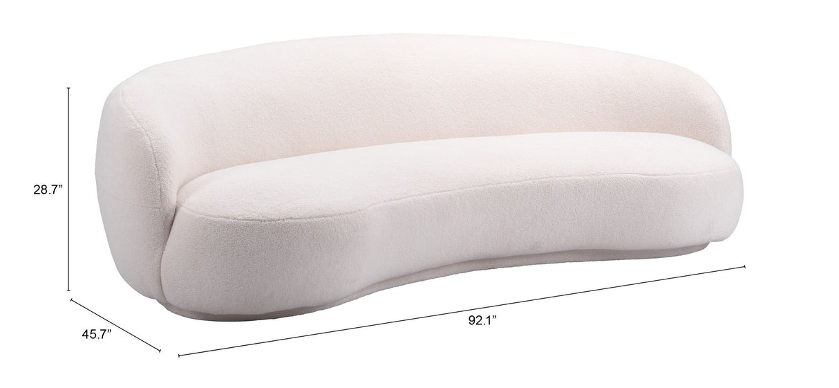 Tibet Sofa Cream by Zuomod at Eve Furniture