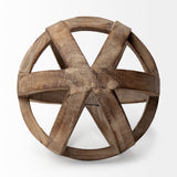 Tibik 8L x 8W Natural Wooden Orb by Mercana at Eve Furniture