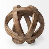 Tibik 8L x 8W Natural Wooden Orb by Mercana at Eve Furniture