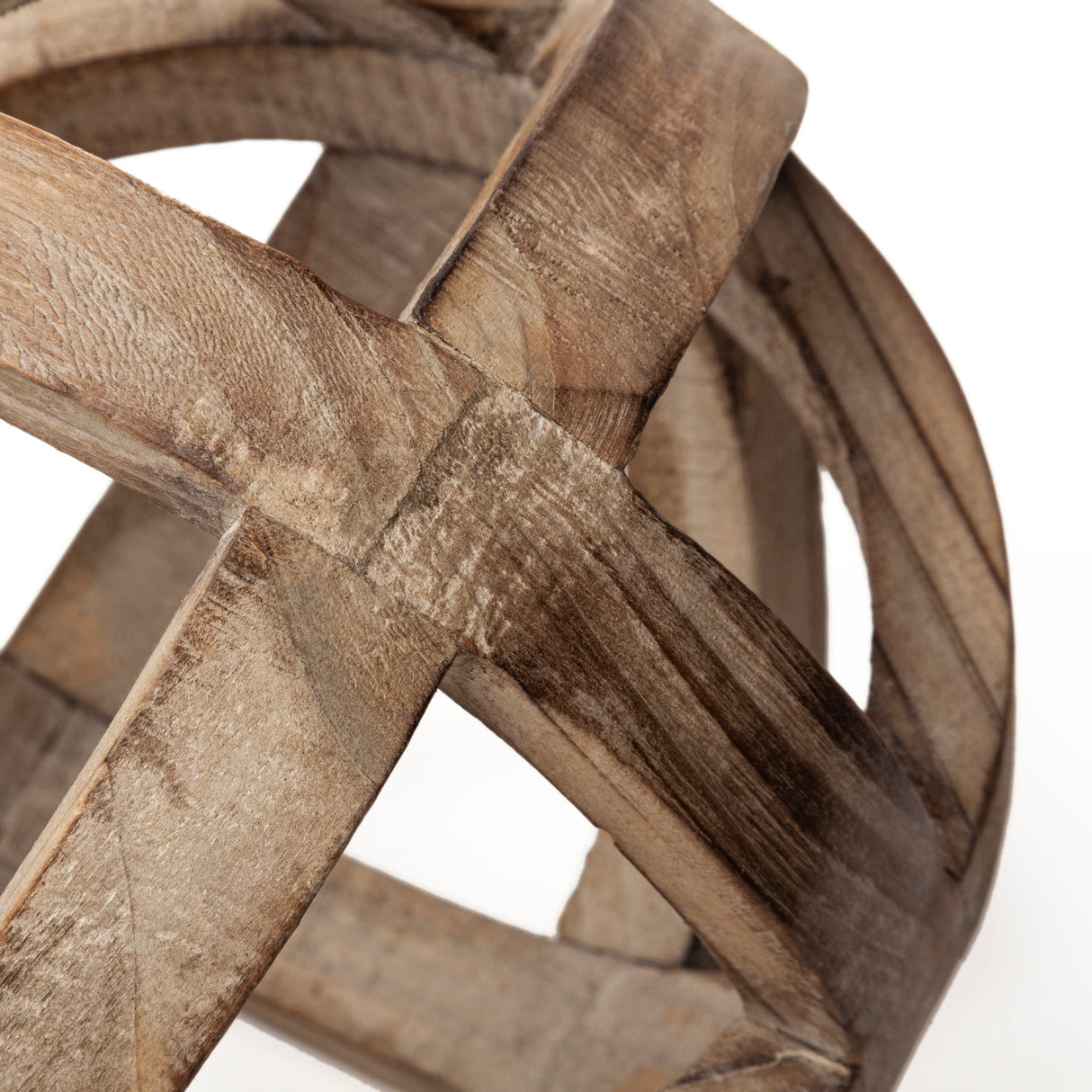 Tibik 8L x 8W Natural Wooden Orb by Mercana at Eve Furniture