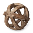 Tibik 8L x 8W Natural Wooden Orb by Mercana at Eve Furniture