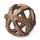 Tibik 8L x 8W Natural Wooden Orb by Mercana at Eve Furniture