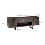 Tiburon Natural Media Cabinet by MOES at Eve Furniture
