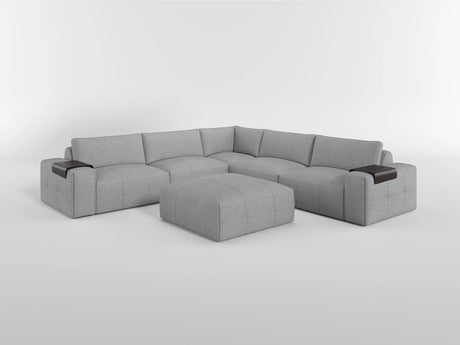 Tidal Gray 4-Piece Modular Sectional by Homelegance at Eve Furniture