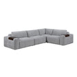 Tidal Gray 4-Piece Modular Sectional by Homelegance at Eve Furniture