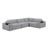 Tidal Gray 4-Piece Modular Sectional by Homelegance at Eve Furniture