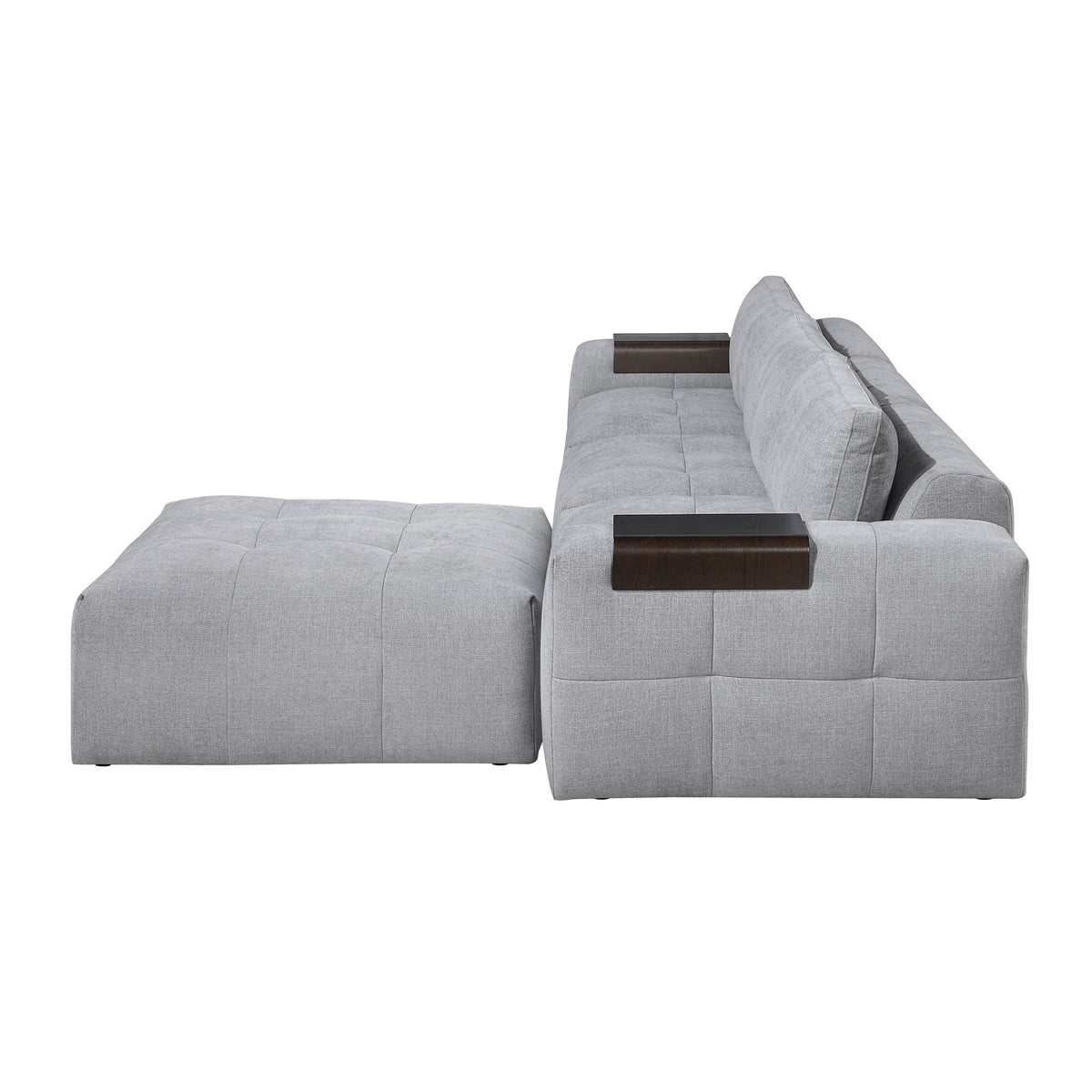 Tidal Gray 4-Piece Modular Sectional with Ottoman by Homelegance at Eve Furniture