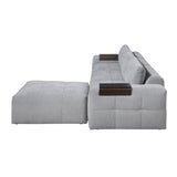 Tidal Gray 4-Piece Modular Sectional with Ottoman by Homelegance at Eve Furniture