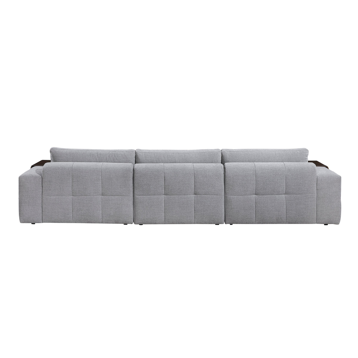 Tidal Gray 4-Piece Modular Sectional with Ottoman by Homelegance at Eve Furniture