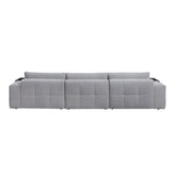 Tidal Gray 4-Piece Modular Sectional with Ottoman by Homelegance at Eve Furniture