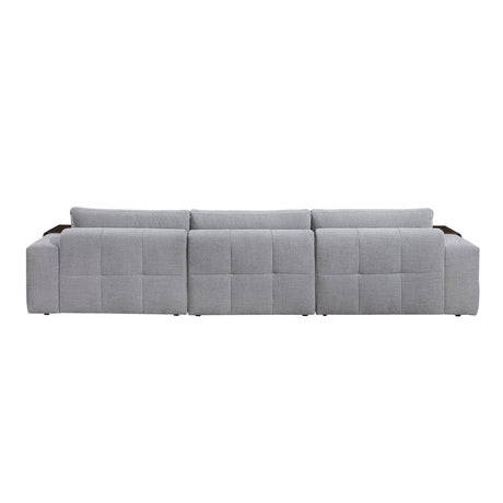Tidal Gray 4-Piece Modular Sectional with Ottoman by Homelegance at Eve Furniture