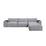 Tidal Gray 4-Piece Modular Sectional with Ottoman by Homelegance at Eve Furniture