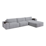 Tidal Gray 4-Piece Modular Sectional with Ottoman by Homelegance at Eve Furniture