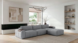 Tidal Gray 4-Piece Modular Sectional with Ottoman by Homelegance at Eve Furniture