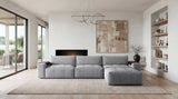 Tidal Gray 4-Piece Modular Sectional with Ottoman by Homelegance at Eve Furniture
