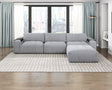 Tidal Gray 4-Piece Modular Sectional with Ottoman by Homelegance at Eve Furniture