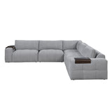 Tidal Gray 5-Piece Modular Sectional by Homelegance at Eve Furniture